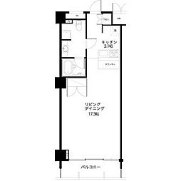 スクエア名駅南 5階ワンルームの間取り