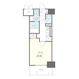 メイプル岩塚本通 1階1Kの間取り