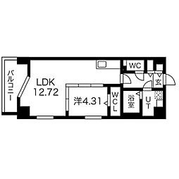 S-FORT熱田花町 9階1LDKの間取り