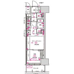 CREST TAPP名古屋山王 1DKの間取図画像