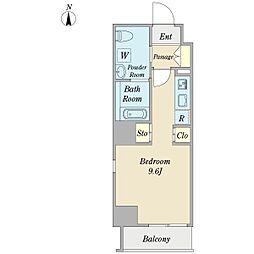 グレーシアコート金山 1Kの間取図画像
