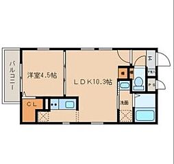 Cherim 1LDKの間取図画像