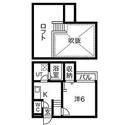 Creo庄内通七番館 1SKの間取図画像
