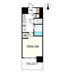 プレサンス鶴舞公園WEST 1Kの間取図画像