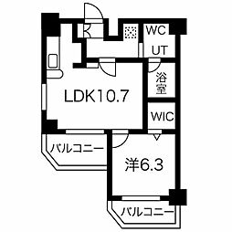 Soleilcort桜本町 1LDKの間取図画像