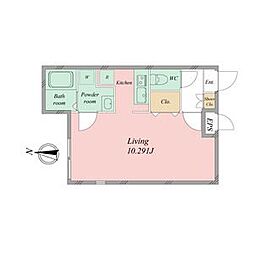 ブランシェ桜山 1Kの間取図画像