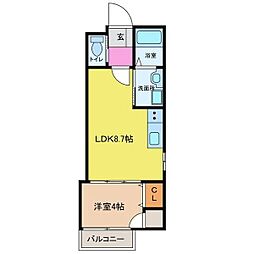COCOPINE 1LDKの間取図画像