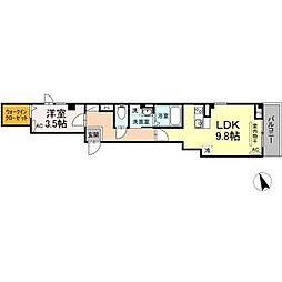 N.STAGE東別院 1LDKの間取図画像