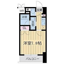 RESIDENCEKANAYAMASQUARE 1Kの間取図画像