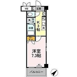 グランドパレス 1Kの間取図画像