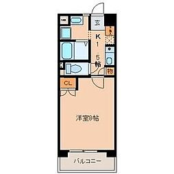 ガーデンハイツマルタカ2 1Kの間取図画像