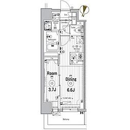 メイクスデザイン名駅南 1LDKの間取図画像