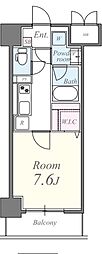 リベルティア 1Kの間取図画像