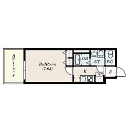 S-RESIDENCE堀田 1Kの間取図画像