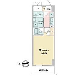 BSRESIDENCESAKAE 1Kの間取図画像