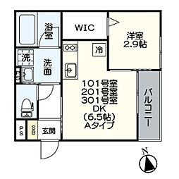 ジュネス宝生町 1階/101