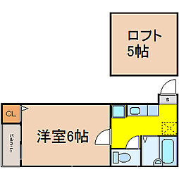 シャトー黄金 1SKの間取図画像