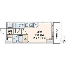 スペーシア堀田 1Kの間取図画像