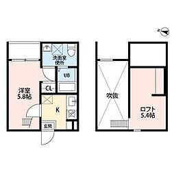 スターライト緑星 1SKの間取図画像
