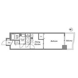 グランシャリオ名駅南 1DKの間取図画像
