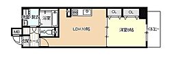 ラ・メゾン輝 1LDKの間取図画像