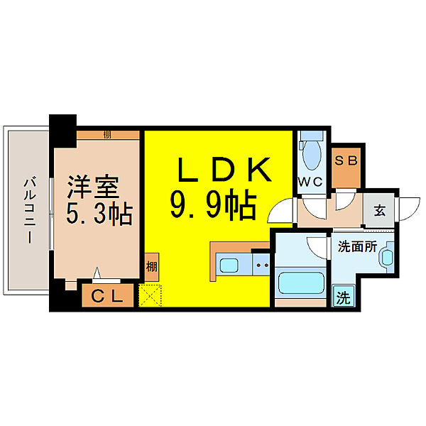 愛知県名古屋市中区丸の内３丁目(賃貸マンション1LDK・3階・39.20㎡)の写真 その2