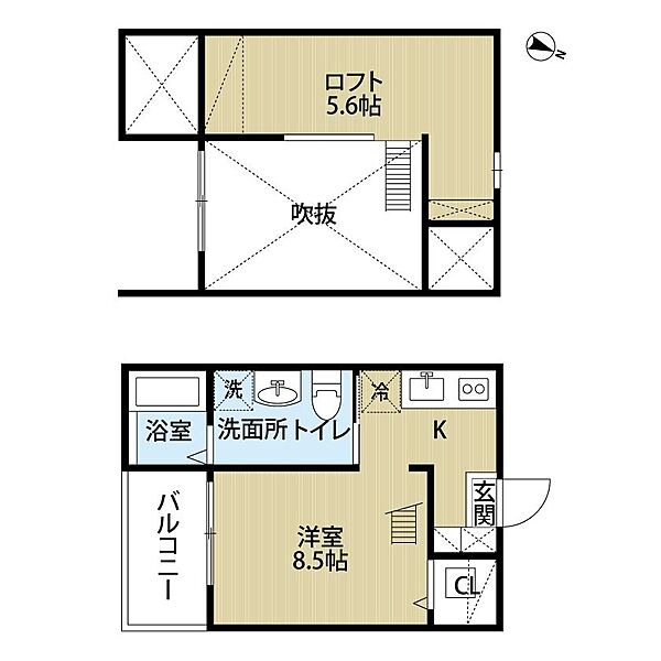 愛知県名古屋市千種区汁谷町(賃貸アパート1SK・1階・21.01㎡)の写真 その2