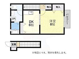 ヒルサイドテラス 1DKの間取図画像