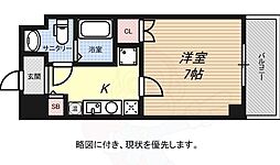スカイヒル名谷 1Kの間取図画像