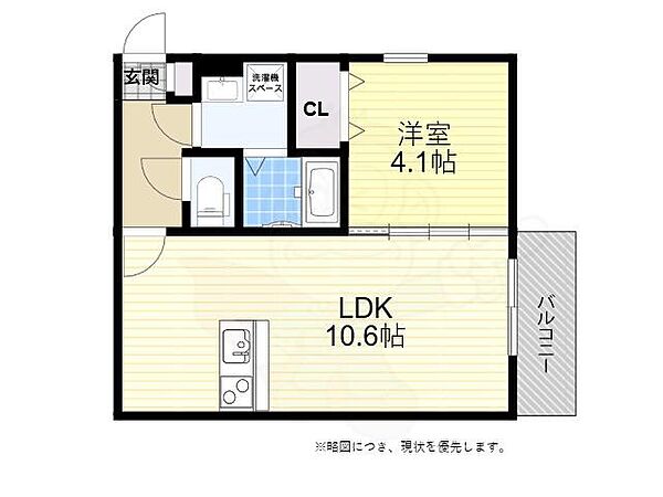 兵庫県明石市魚住町西岡(賃貸アパート1LDK・1階・34.79㎡)の写真 その2