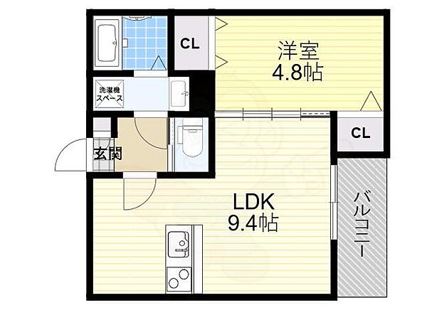 兵庫県明石市魚住町西岡(賃貸アパート1LDK・1階・33.87㎡)の写真 その2