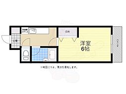 松下ハイツ・瑞穂通 1Kの間取図画像