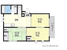 ファミール青山台 3DKの間取図画像