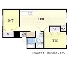 ルミエール二見  ｜ 兵庫県明石市二見町東二見（賃貸アパート2LDK・2階・57.63㎡） その2