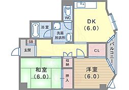 間取図画像 2DK