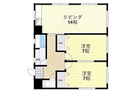 E.C.ハイツ 2LDKの間取図画像