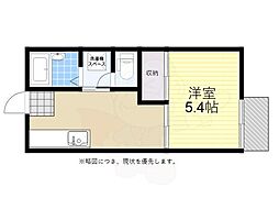 中津ハイツ 1DKの間取図画像