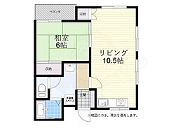 サンシャインこばやし 1LDKの間取図画像