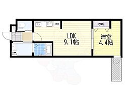 ALEGRIA垂水 1LDKの間取図画像