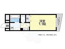 シーショア垂水 1Kの間取図画像