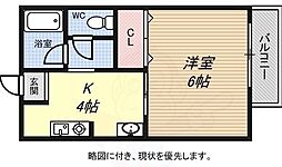 ハイツみのる 1Kの間取図画像