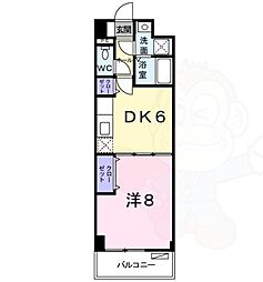 コン・タント・アモーレ 1DKの間取図画像