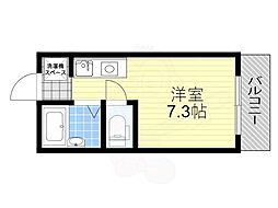 でゅお五色山 ワンルームの間取図画像