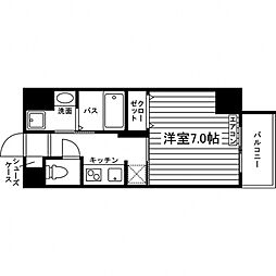 ユーモビルディング(仮称熊本大江学生マンション) 1Kの間取図画像