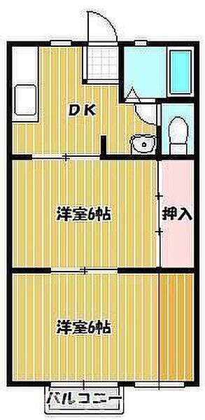 パナハイツＡＢＣ 202｜香川県坂出市久米町1丁目(賃貸アパート2DK・2階・37.57㎡)の写真 その2