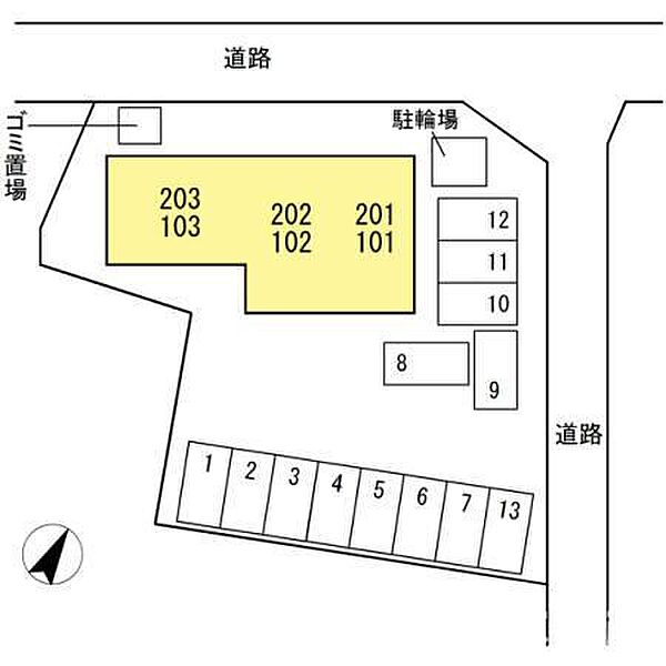 フローラルガーデン土器東 203｜香川県丸亀市土器町東4丁目(賃貸アパート2LDK・2階・64.93㎡)の写真 その3