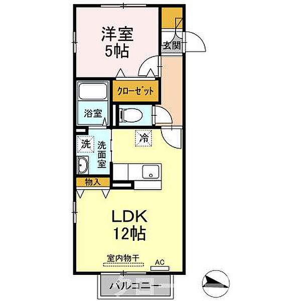 フラット ウィステリア 206｜香川県丸亀市西本町2丁目(賃貸アパート1LDK・2階・41.53㎡)の写真 その2