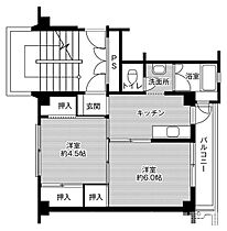 ビレッジハウス柞田1号棟 0502 ｜ 香川県観音寺市柞田町1451-1（賃貸マンション2K・5階・33.54㎡） その2