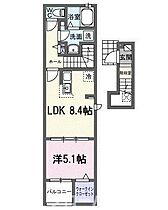 ヴィラ 201 ｜ 香川県坂出市川津町字中原3617-1、3617-4の各一部（賃貸アパート1LDK・2階・38.81㎡） その2