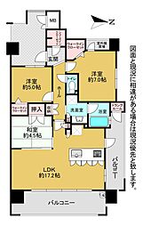 サンパーク浅川グラッセ 3LDKの間取図画像